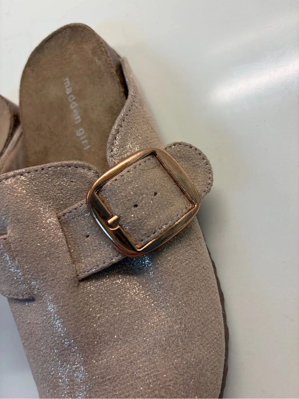 Madden Girl Kids Rose Gold Slip-On  with Buckle